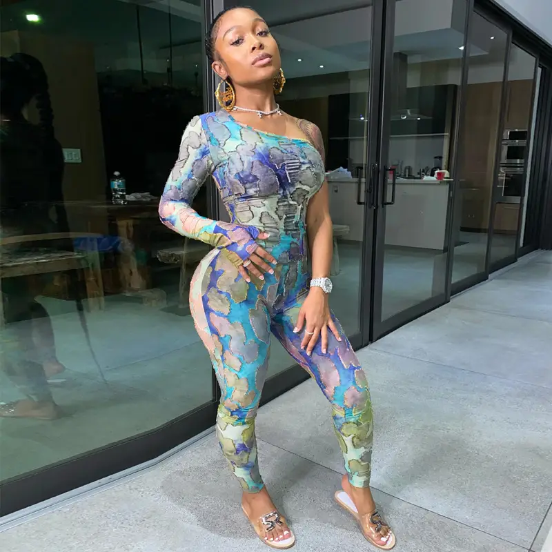 One-Shoulder Top Stretch Body Shape Yoga Suit