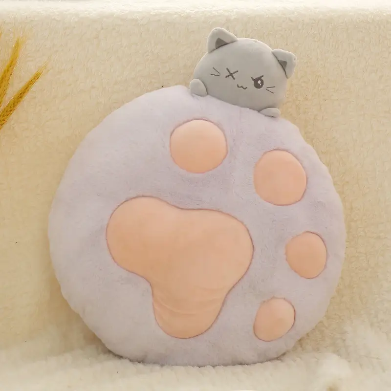 Cute Cat's Paw Bay Window Cushion Rice Grain Cat Pillow Plush Toy