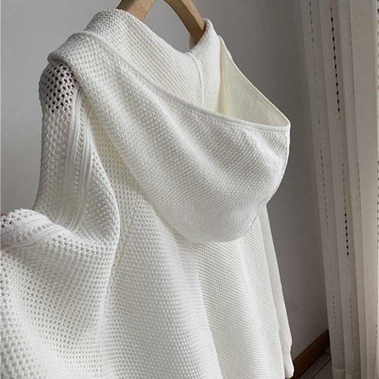 Title 1, Hollow Hooded Sweater-style Sweater Blouse