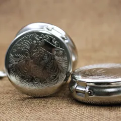 Portable Metal Small Ashtray Round Environmental Protection Ashtray With Keychain - Silver - View 1