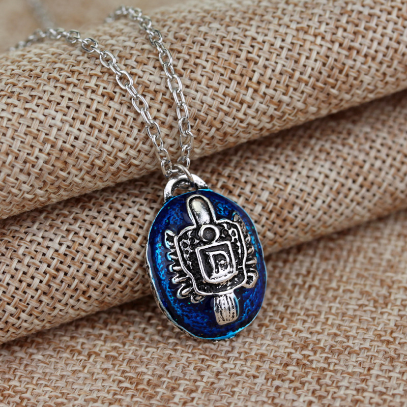 Damon Same Necklace Retro Personality Wild Necklace Sweater Chain