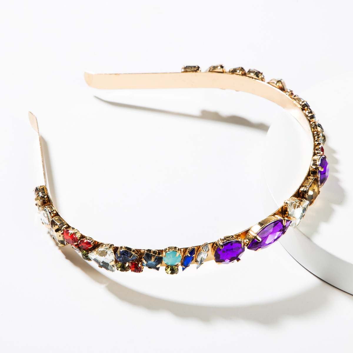 Alloy Diamond-encrusted Glass Diamond-encrusted Hair Band