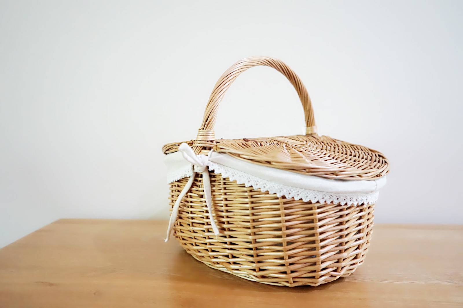 Title 3, Wicker Rattan Woven Shopping Basket Gift Basket