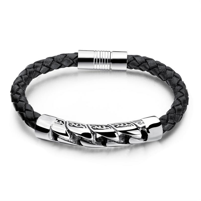 Fashion Trend Woven Leather Hand Rope Men