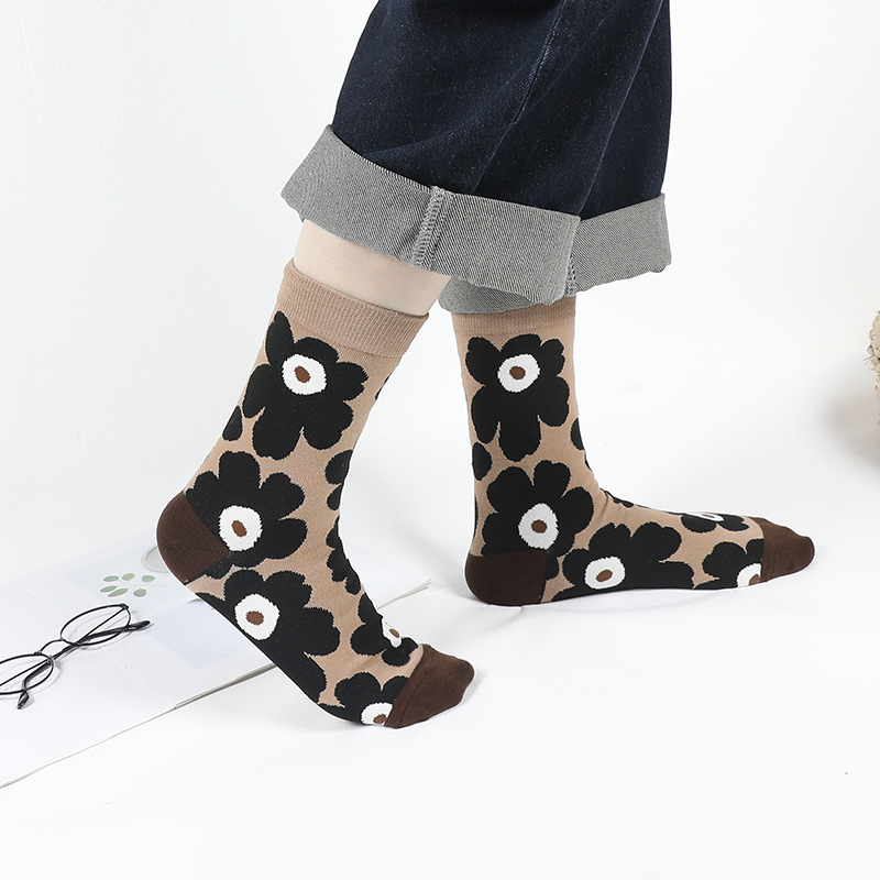 Title 2, Girly Cute Ins Wind Flower Chaussettes Chausset...