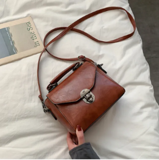 Fashion Diagonal Shoulder Bag Simple All match Handbag Brown - Shop at LoveMi