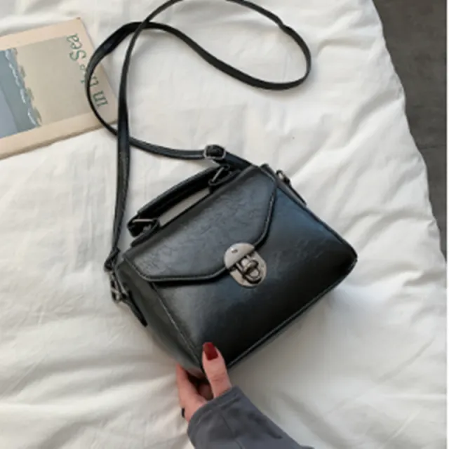 Fashion Diagonal Shoulder Bag Simple All match Handbag Black - Shop at LoveMi