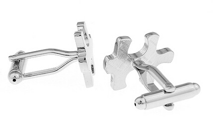 Silver-Tone Puzzle Cufflinks