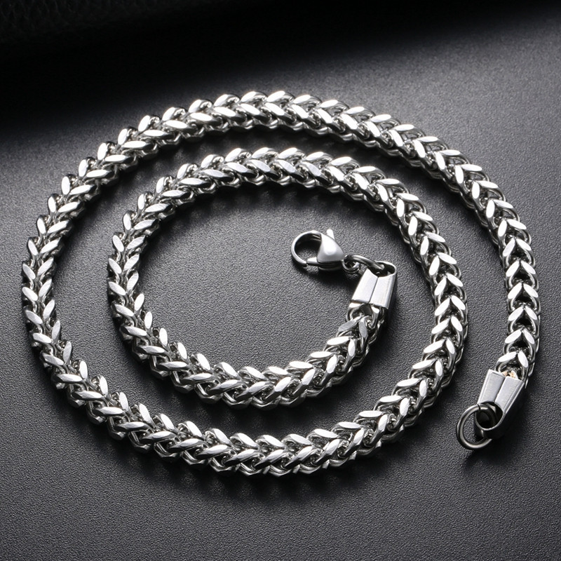 Fashion Accessories Stainless Steel Chain 3MM 4M 5M 6M Positive And Negative Necklace