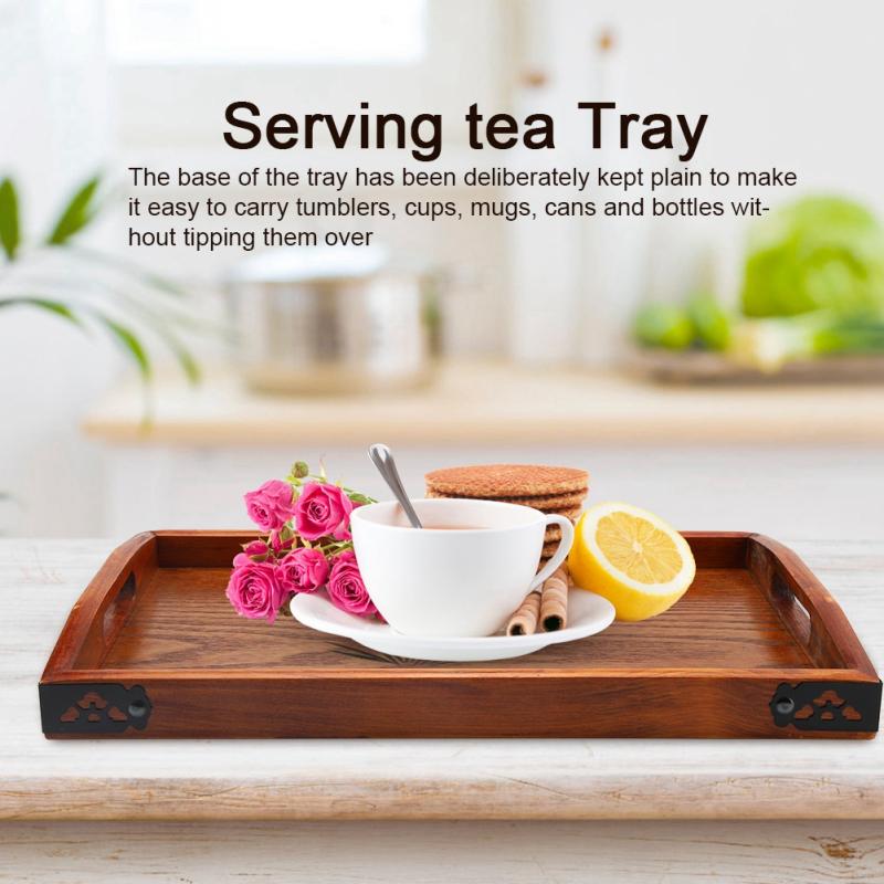 Title 1, Rectangular Household Cup Tea Tray Wooden Tray