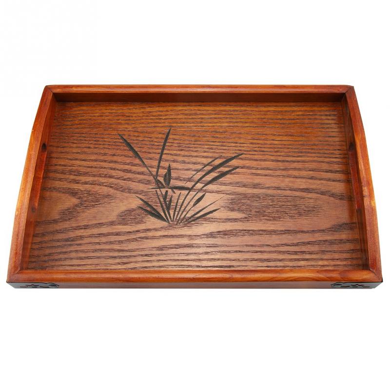 Title 3, Rectangular Household Cup Tea Tray Wooden Tray