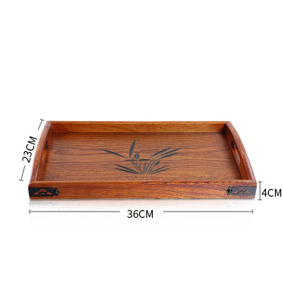 Title 4, Rectangular Household Cup Tea Tray Wooden Tray