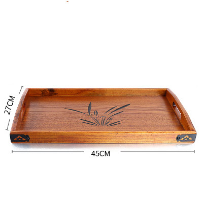 Title 5, Rectangular Household Cup Tea Tray Wooden Tray