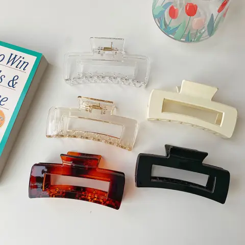 Square Hollow Clip Female Hair Accessories