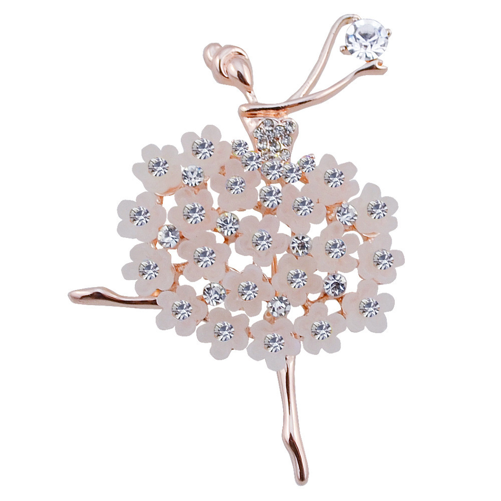 Title 1, Brooch Resin Flower Fashion Corsage Alloy Diamond