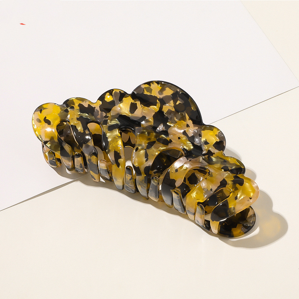 Marble Horsetail Hairpin All-Match Acrylic Plate Hair Clip