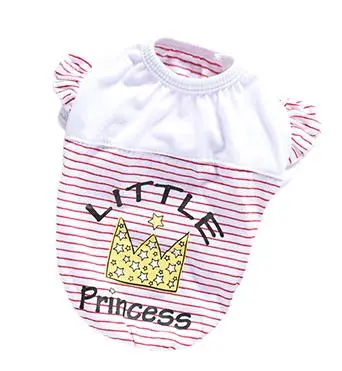 Teddy Poodle Pomeranian Striped Print Small Dog Costume Red - Shop at LoveMi