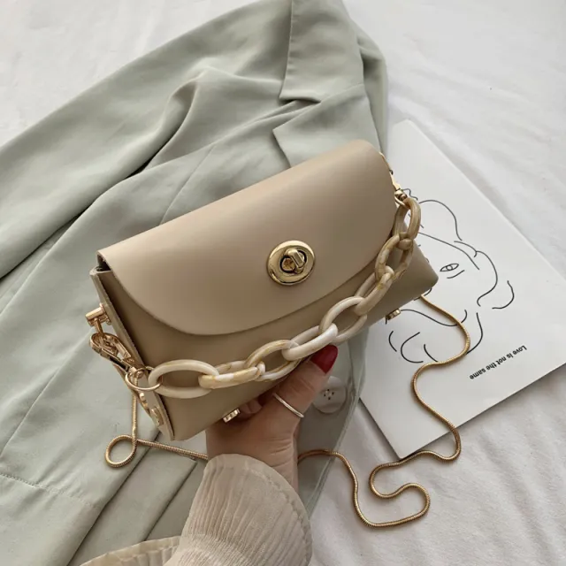 Korean Style All match Messenger Bag Fashion Mini Chain Bag Khaki - Shop at LoveMi