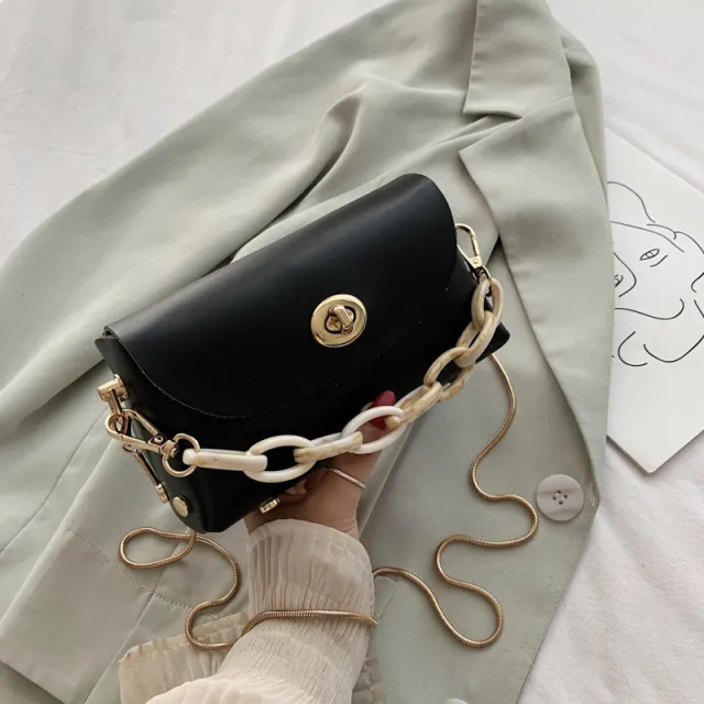 Korean Style All match Messenger Bag Fashion Mini Chain Bag Black - Shop at LoveMi