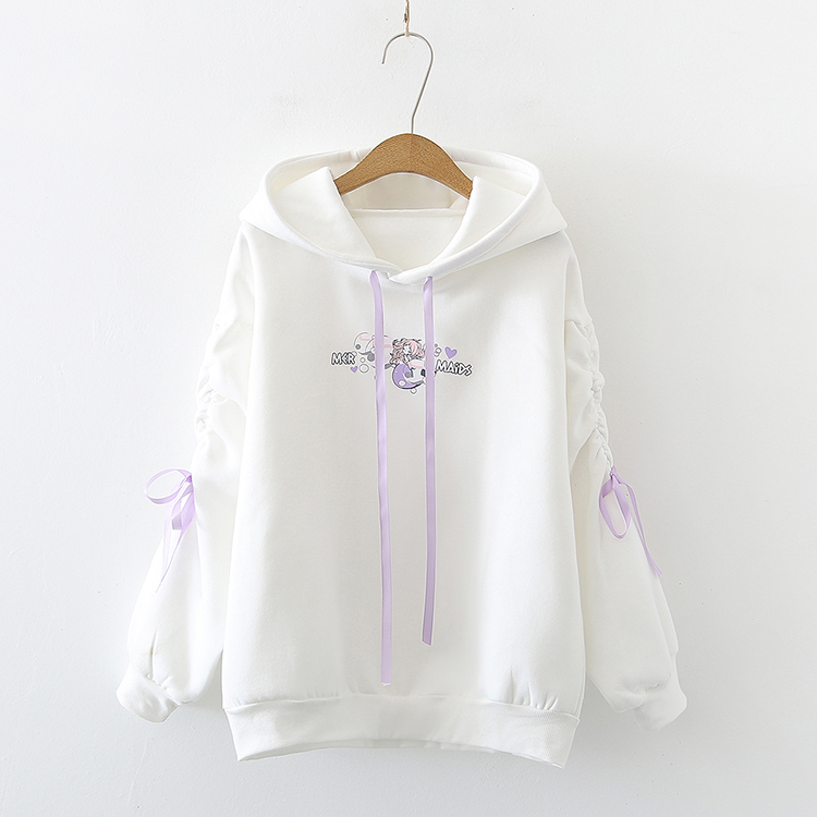 Title 2, College Stile Girl Sveet Lace And Fleece Hoodie