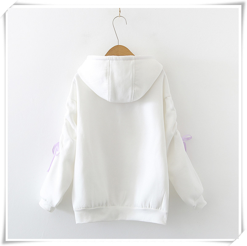 Title 7, College Stile Girl Sveet Lace And Fleece Hoodie