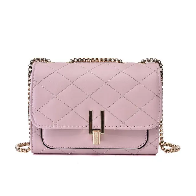 Chain Bag Fashion All Match PU Female Bag Messenger Bag Pink - Shop at LoveMi