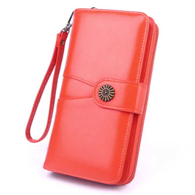 Women's Retro Large Capacity Mobile Phone Bag Orange - Shop at LoveMi