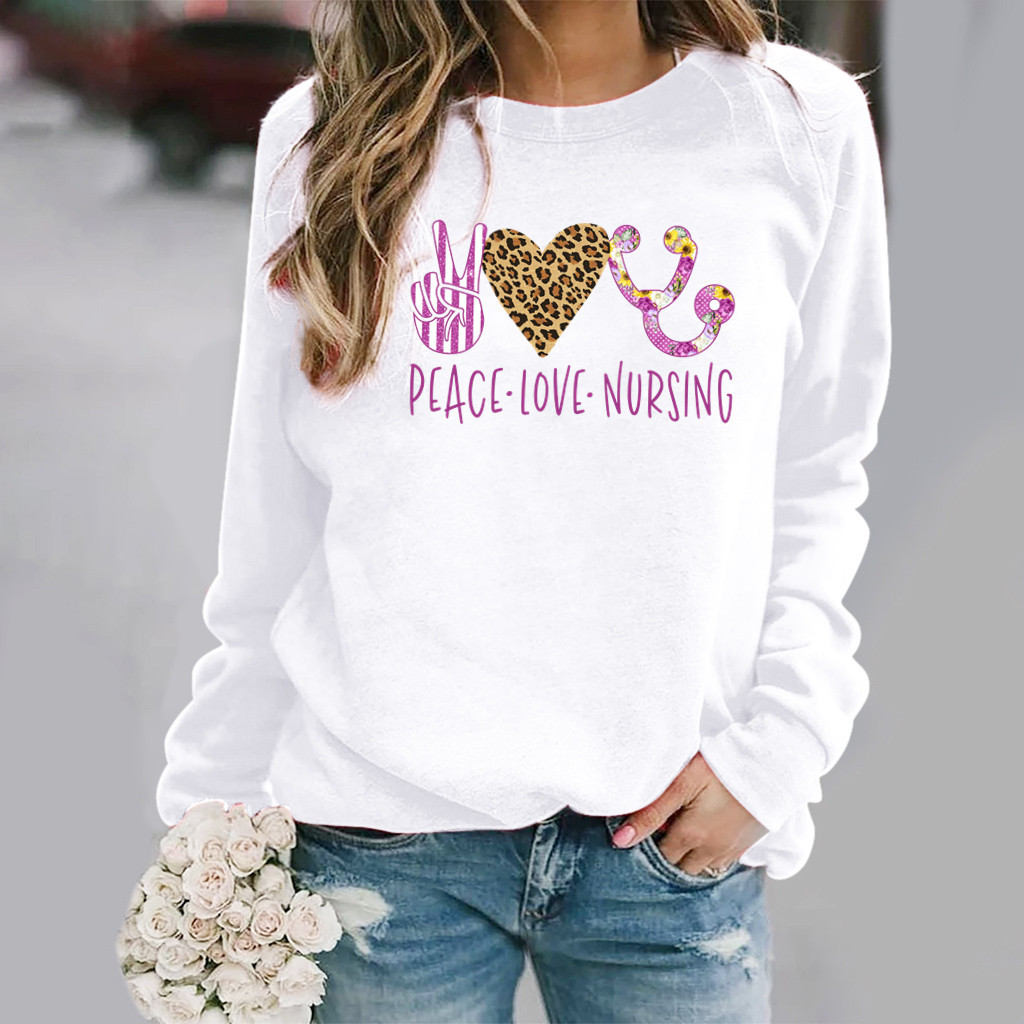 Title 5, Pattern Printing Long-Sleeved Round Neck Sweate...