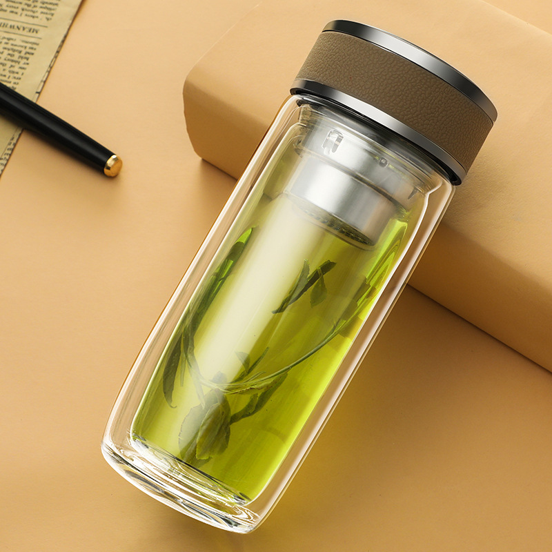  Cup Thickened Glass Water Cup Double-Layer Glass Custom Creative Transparent