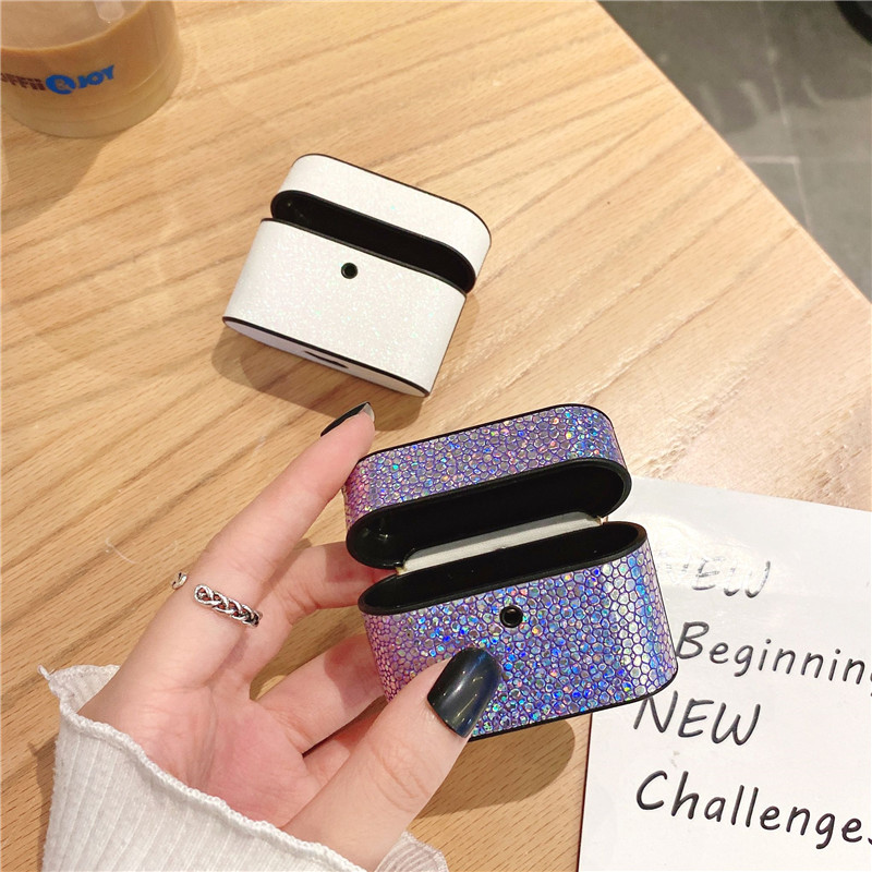 Compatible with Apple, Luxury Glitter Luxury Fish Scale Pattern Airpods Earphone Sleeve - Image 3