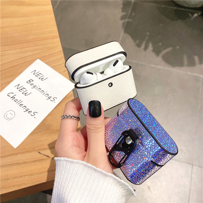 Compatible with Apple, Luxury Glitter Luxury Fish Scale Pattern Airpods Earphone Sleeve - Image 14