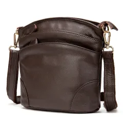 Personalized Fashion Shoulder Bag Women Leather - Coffee - View 1
