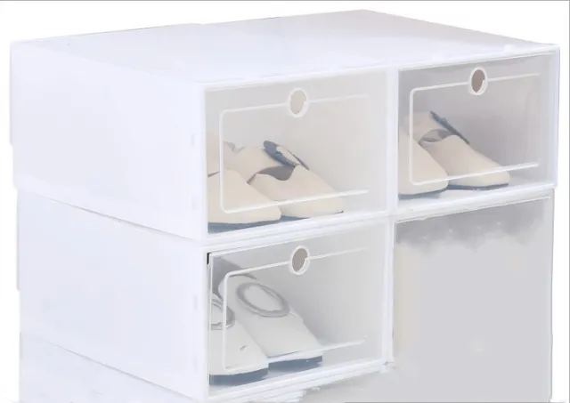 Transparent shoe box White 3Boxes - Shop at LoveMi