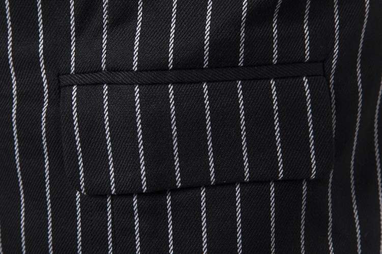 Retro Striped Plus Size Sleeveless Suit Vest Double Breasted Waistcoat