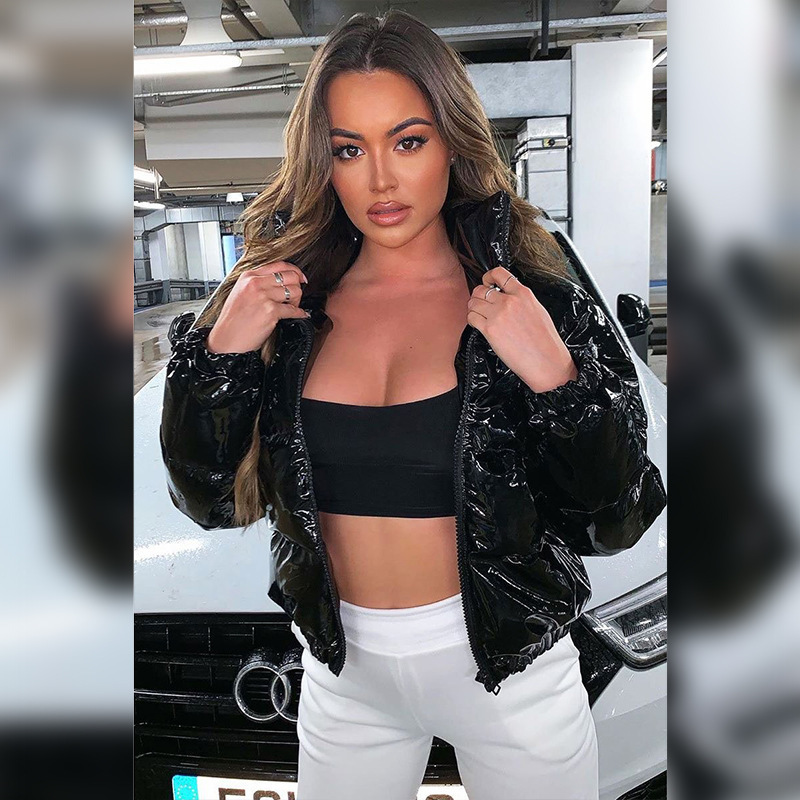 New Style Long-Sleeved Zipper Cardigan With Stand-Up Collar and Warm Cotton