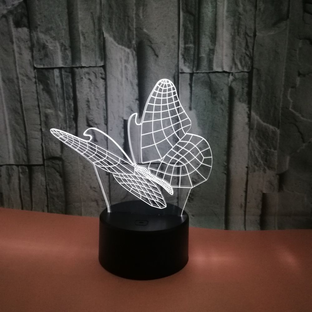 Butterfly Touch 3D Night Light, picture 2 of 4