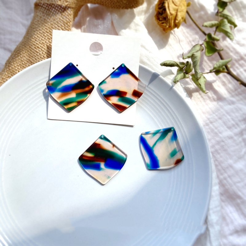 Korean Acetate Leopard Print Earring Accessories Handmade Jewelry