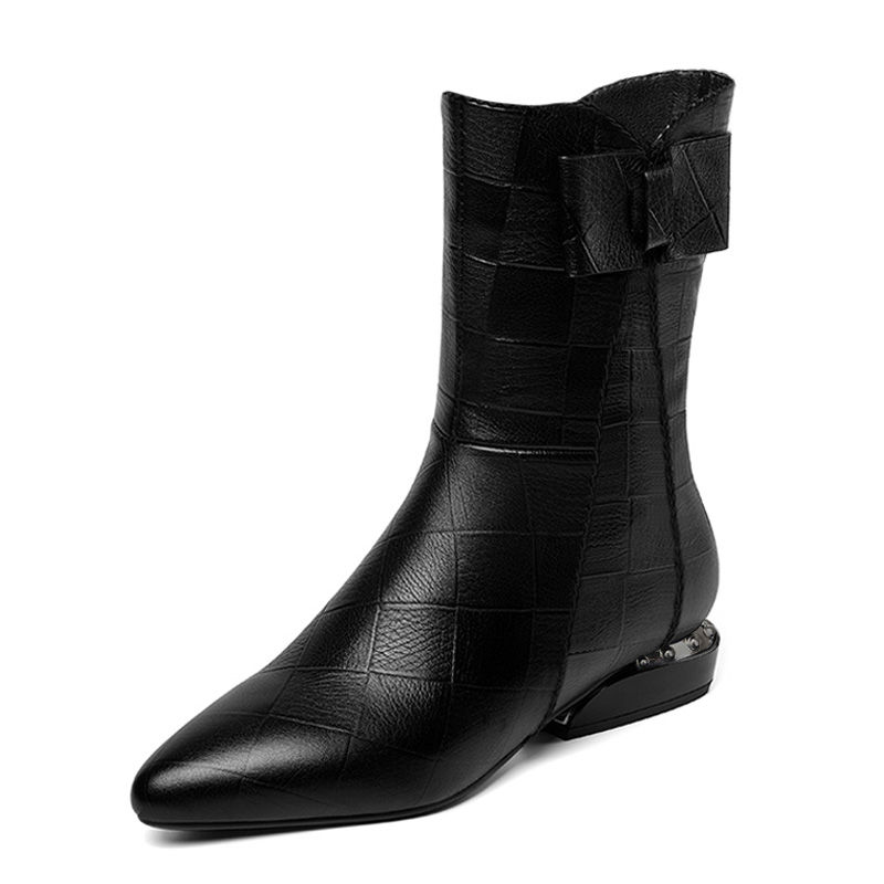 High Heel Soft Leather Martin Boots