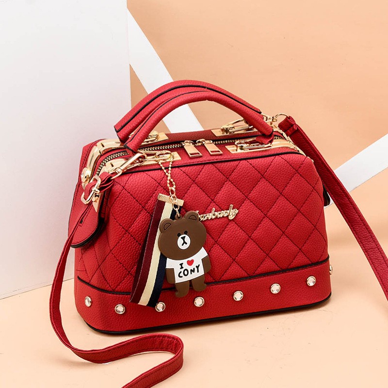 Women's Korean Fashion Messenger Bag Red - Shop at LoveMi