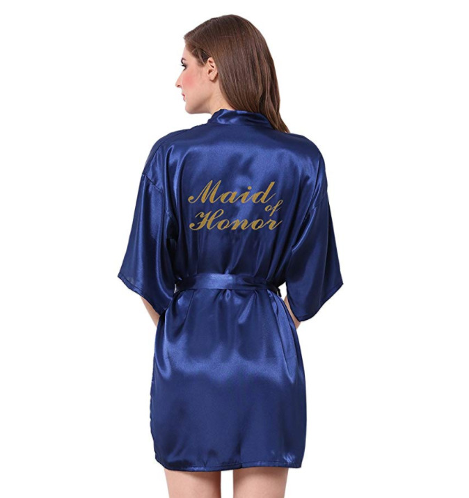 Title 4, Morning gown embroidered silk cardigan