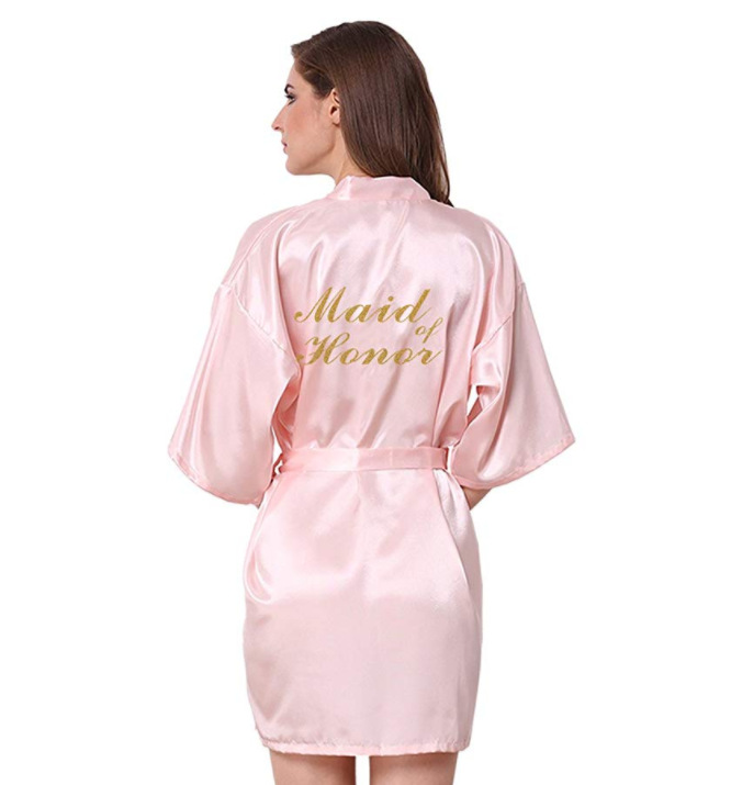 Title 3, Morning gown embroidered silk cardigan