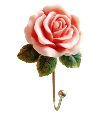 Creative Rose Gift Coat Towel Hook Rose Single Hook Rose Red - Shop at LoveMi