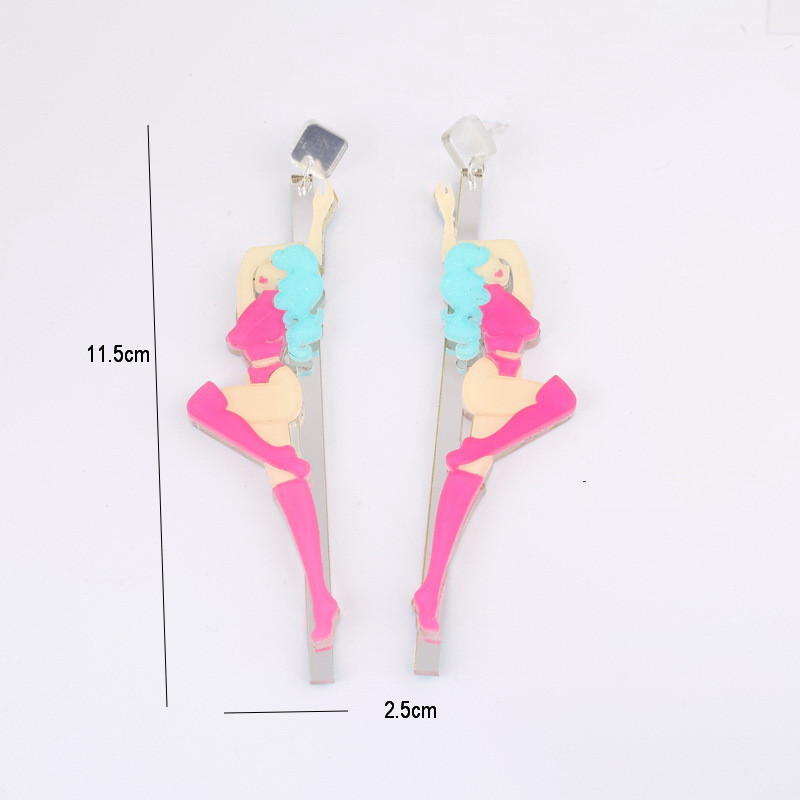 Nightclub Europe and the United States Exaggerated Sexy Bikini Tube Girl Earrings