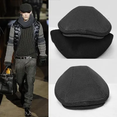 Autumn And Winter Fashion British Gentleman Knit Black