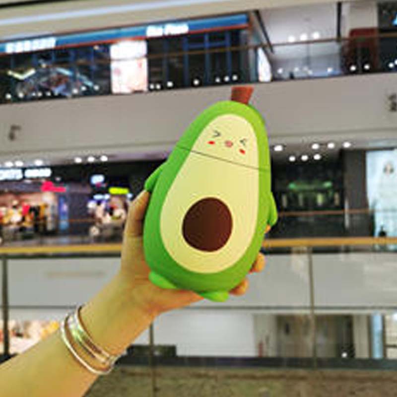 Cartoon Cute Fruit Avocado Double Glass Cup