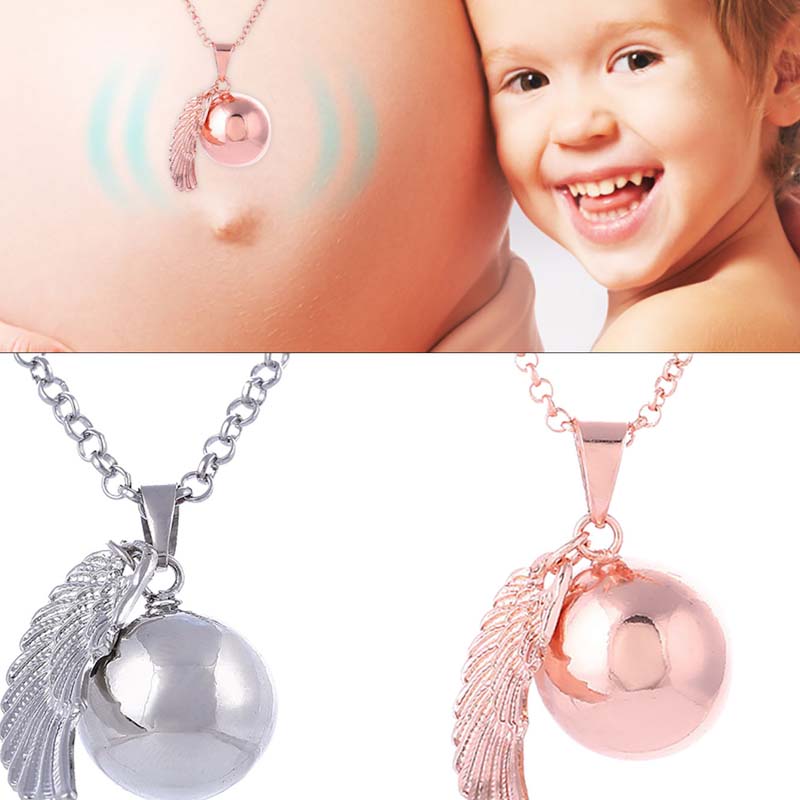 Fashion All-Match Long Angel Wings Bell Necklace