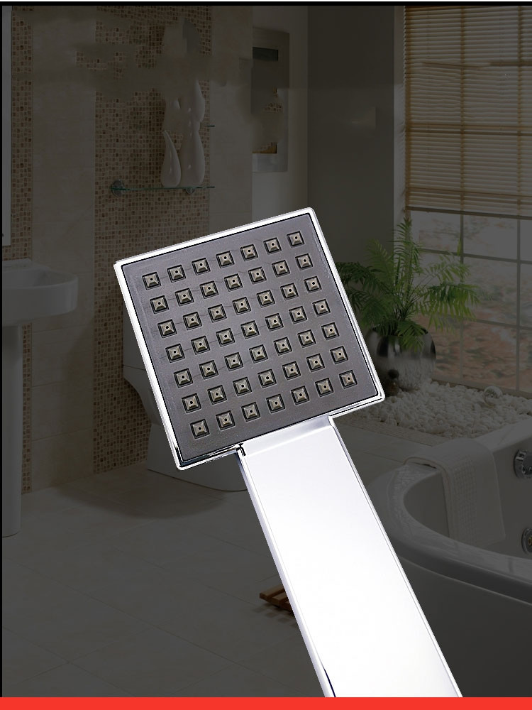 Rectangular Hand Shower Without Pressurized Nozzle, Anti-Blocking Shower Head