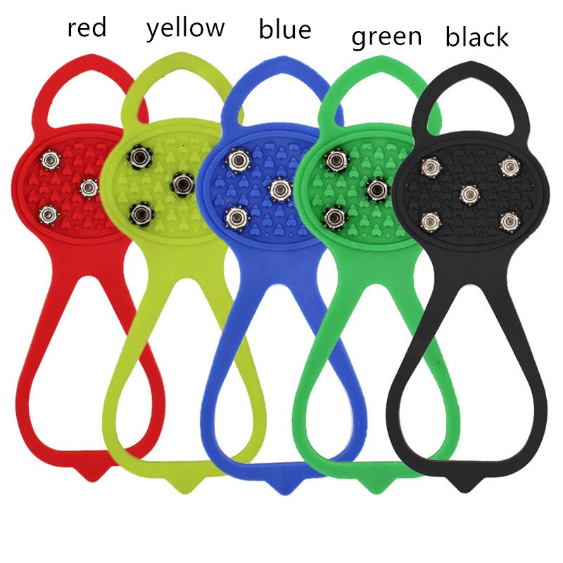 Unisex Men 5 Teeth Ice Gripper For Shoes Crampons Ice Gripper Spike Grips Cleats For Snow Studs Non-Slip Climbing Hiking Covers - Image 3