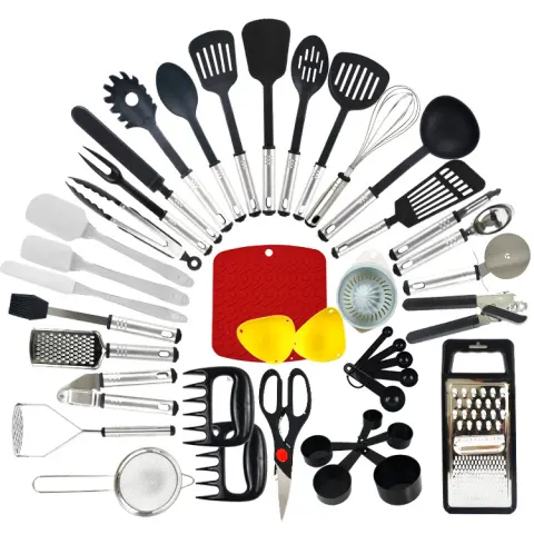 Non-Stick Spatula and Spoon Nylon Kitchen Utensils 44-Piece Cooking