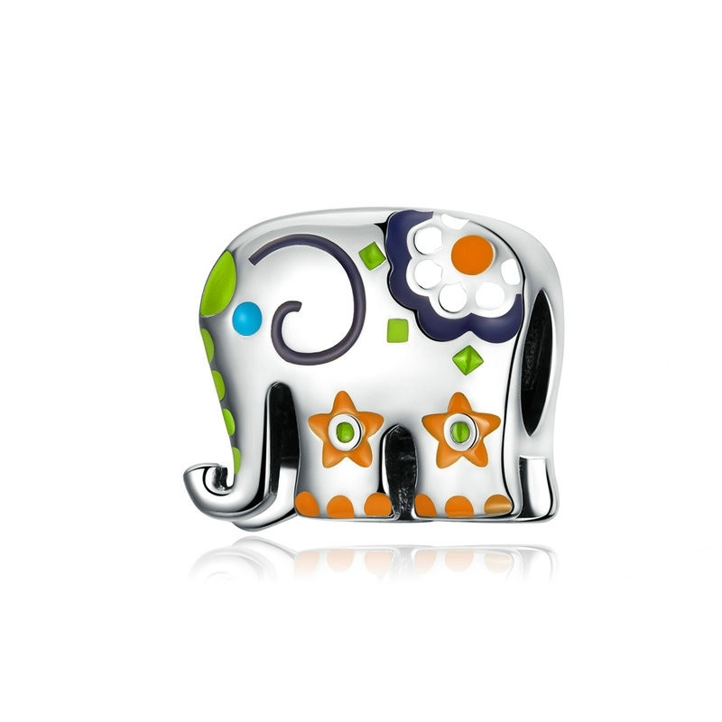 New 925 Sterling Silver Beaded Baby Elephant Animal Loose Beads